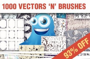 Incredible Floral Vector & Photoshop Brushes for only $15