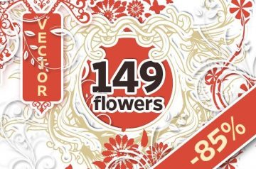 Massive Floral Pack with 149 Premium Vectors for only $19.9