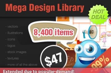 Huge design library with over $4,500 worth of design resources