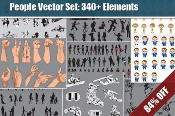 People Vector Set: Over 340 elements for just $24