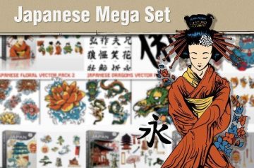 Japanese Vectors Mega Set: 159 Premium Vectors for Only $18