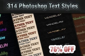 Text Styles from Vandelay Premie: 314 Premium Photoshop