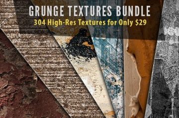 Grunge Textures Bundle: 304 High-Res Textures with a Commercial License – Only $29