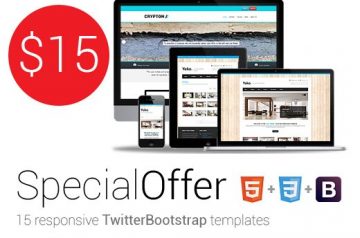 15 Responsive HTML5 Templates for Just $15 (regular $150)