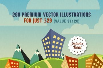 280 Premium Vector Illustrations with an Extended Royalty License – Only $29