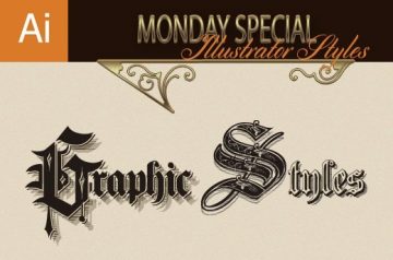 Vintage Text Effects & Styles for Illustrator - Just $4.9