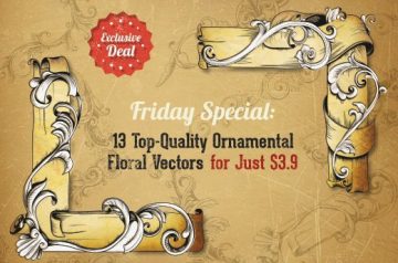 Ornamental Floral Vector Packs from Designious – Just $3.9