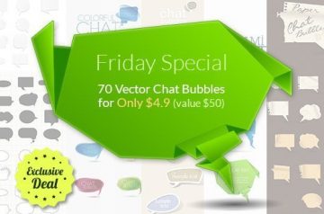 Vector Chat Bubbles in 5 Different Styles – Only $4.9