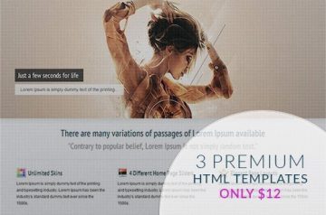 Top-notch HTML templates: 3 Premium HTML Templates for Only $12