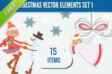 Free Christmas Elements: 16 Top-Quality Christmas Vector Elements
