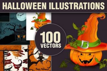 Get 100 Halloween Vector Illustrations with an Extended License for Only $5.9