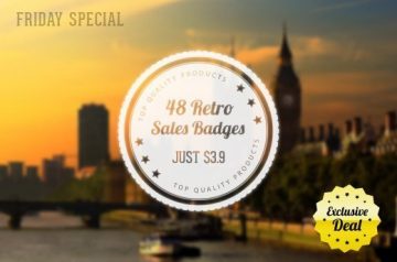 Retro Badges with an Extended Royalty License – Just $3.9