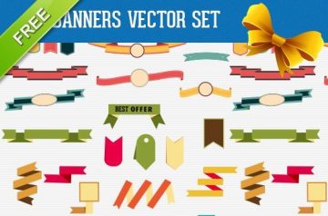 Vector Ribbons: 25 Top-Quality Vector Flat Ribbons