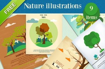 Free Vector Illustrations with Trees