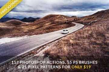 117+ Photoshop Actions, 55 PS Brushes & 21 Pixel Patterns for Just $19