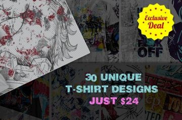 30 Unique T-Shirt Designs with an Extended License – Just $24