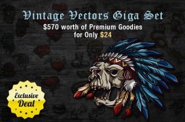 Vintage Vectors Set: $570 worth of Premium Goodies – Only $24