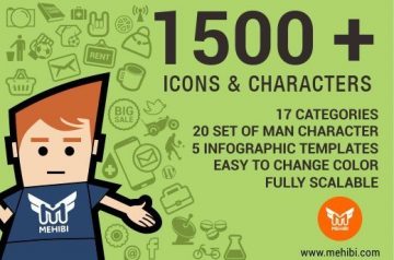 Vector Icons Bundle: Over 1500 Vector Icons + Bonus - Just $27