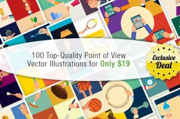 100 Premium Point of View Illustrations with an Extended License – Only $19
