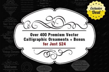 Vector Calligraphic Ornaments: 400+ Ornaments On Inky