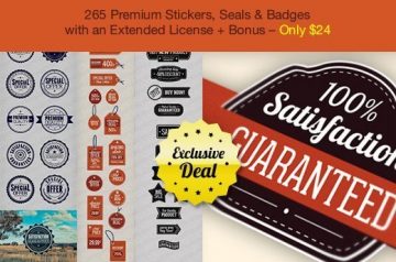 Premium Stickers, Seals & Badges + Bonus: 265 Stickers For Use!