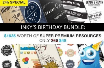 2 Days Only: Inky’s Birthday Bundle with $1635 worth of Super Premium Resources – Only $49