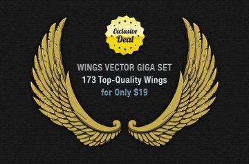 Wings Vector Giga Set: 173 Top-Quality Items for Only $19