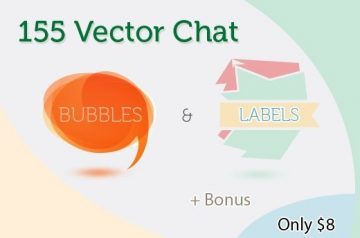 Cheapy Friday: 155 Vector Chat Bubbles & Labels + Bonus – Only $8