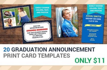 20 Graduation Announcement Print Templates – Only $11