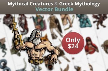 Mythology Vector Bundle: Mythical Creatures & Greek Mythology Vector
