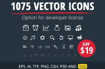 Get 1,075 Pixel Perfect Icons in 10 Different Sizes – From $19