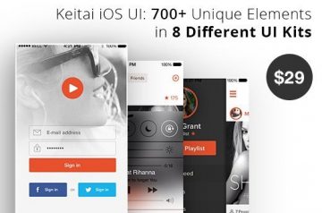 Keitai iOS UI: 700+ Unique Elements in 8 Different UI Kits – Only $29