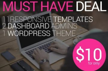 Responsive Bootstrap Templates, 2 Dashboard Admins & More