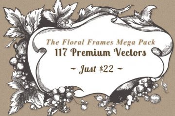 Floral Frames Mega Pack: 117 Premium Vectors for Just $22