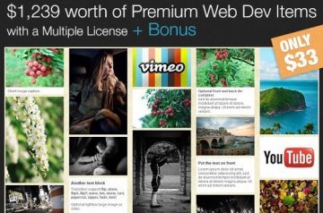 Premium Web Dev Items with a Multiple License & Bonus