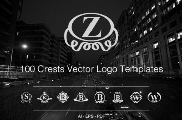 100 Gorgeous Crests Vector Logo Templates with a Commercial License – Only $17