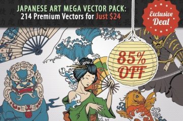 Mega Vector Pack with 214 Premium Vectors – Just $24