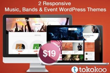 2 Responsive Music, Bands & Event WordPress Themes with WooCommerce – Only $19