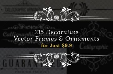 Cheapy Friday: 215 Decorative Vector Frames & Ornaments for Just $9.9