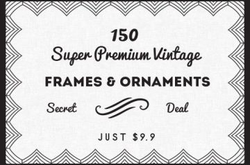 Premium Vintage Frames & Ornaments for Just $9.9
