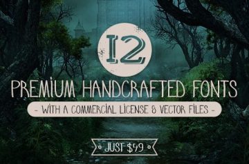 12 Premium Handcrafted Fonts with a Commercial License & Vector Files – Just $49
