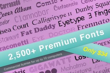 Get 2,588 Premium Fonts from 364 Families with a Commercial License for Only $34