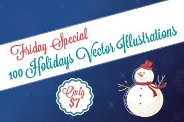 Holidays Vector Illustrations with an Extended License – Only $7