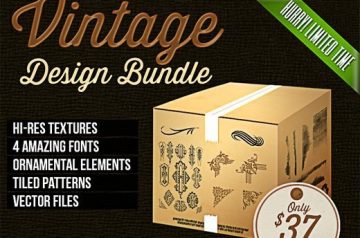 The Ultrashock Vintage Design Bundle: Over 2 GB of Top-Quality Resources - Just $37