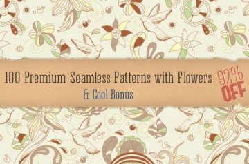 100 Premium Seamless Patterns with Flowers & Cool Bonus