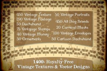 1,400+ Royalty-Free Vintage Textures & Vector Designs
