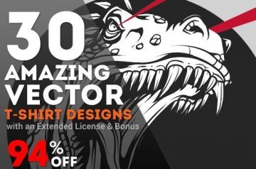 Vector T-shirt Designs: 30 Amazing Vector T-shirt Designs & Bonus