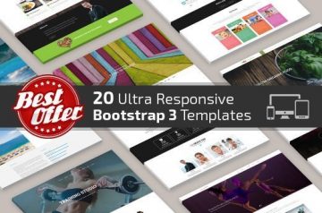 20 Ultra Responsive Bootstrap 3 Templates with Extended License