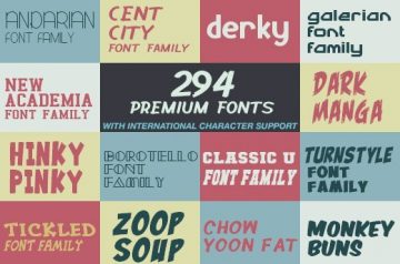 Multi-use Fonts: 294 Fonts with International Character Support