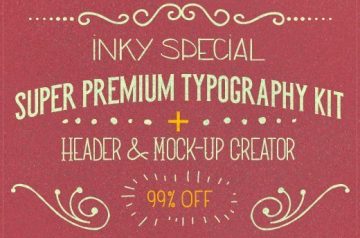 Super Premium Typography Kit + Header & Mock-Up Creator